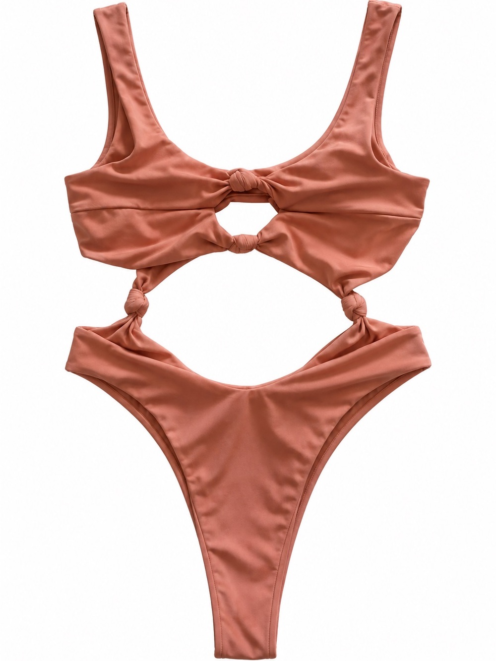 Dippin Daisys Coral Cutout One-Piece Swimsuit